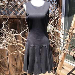 Derek Lam Sleeveless Exposed Seam Black Dress LBD